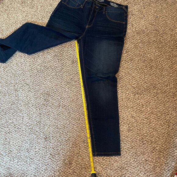 Size 12 Sound/Style by Beau Dawson silk denim jeans - Picture 10 of 11